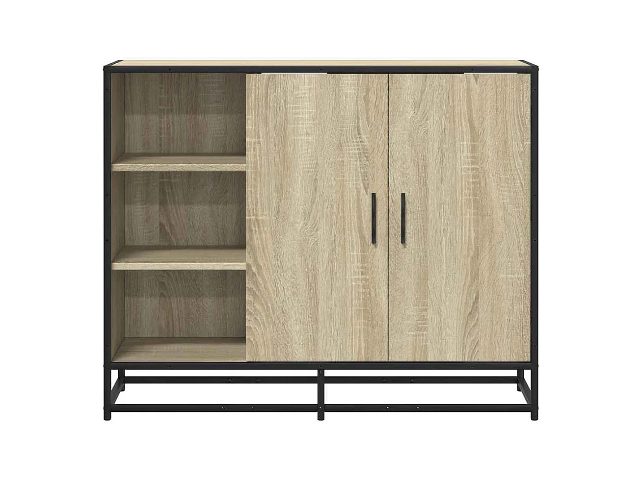 Aparador de madera de ingeniería roble Sonoma 92x35x76 cm