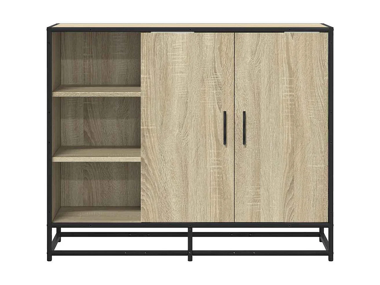Buffet chêne sonoma 92x35x76 cm bois d'ingénierie