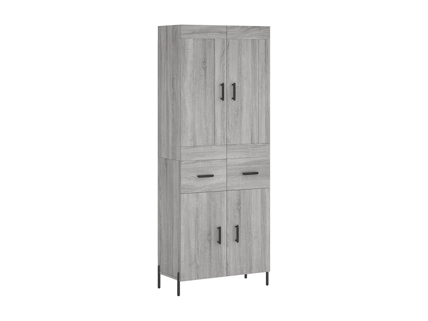Buffet haut Sonoma gris 69,5x34x180 cm Bois d'ingénierie