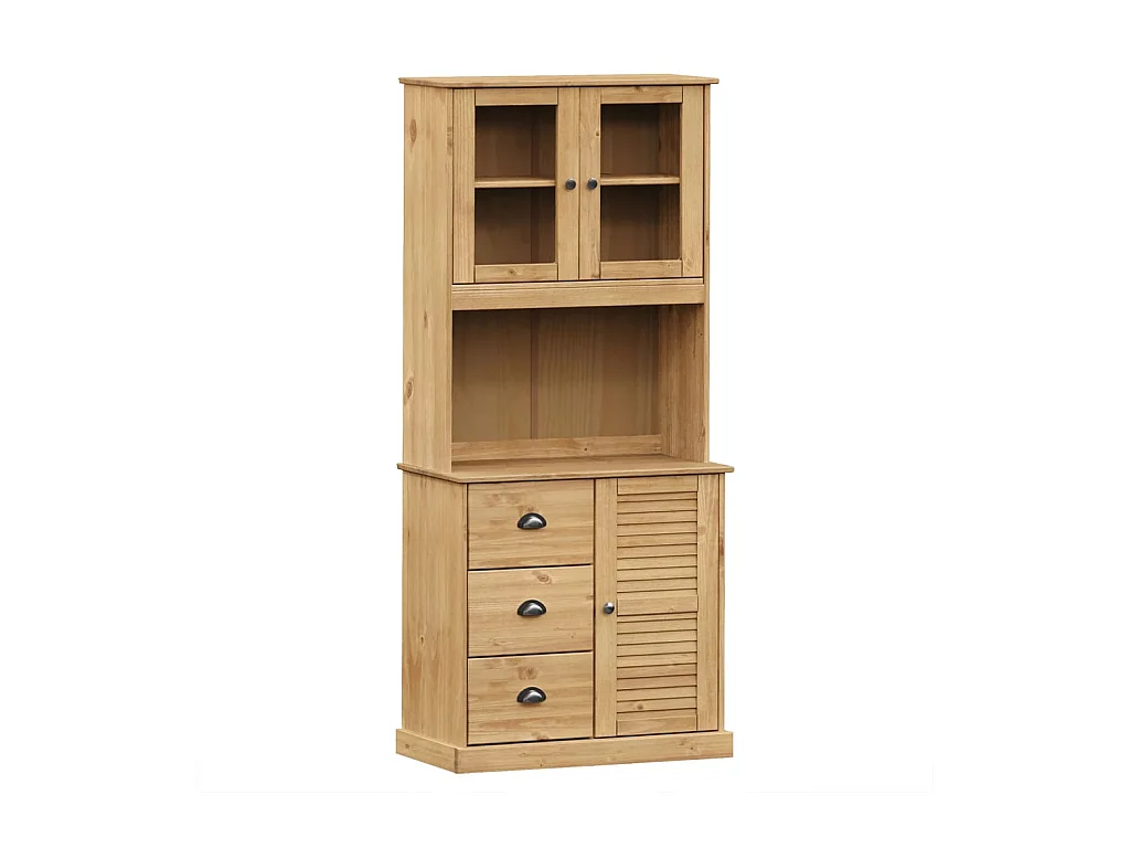 Buffet haut VIGO 78x40x175 cm bois massif de pin