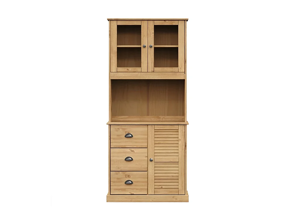 Buffet haut VIGO 78x40x175 cm bois massif de pin