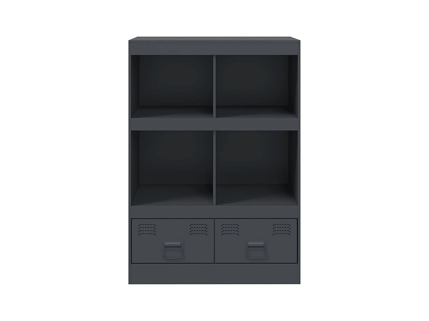 Buffet haut anthracite 67x39x95 cm acier