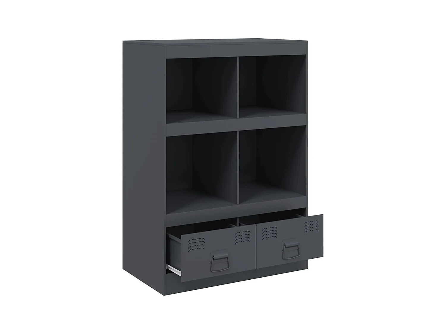 Buffet haut anthracite 67x39x95 cm acier