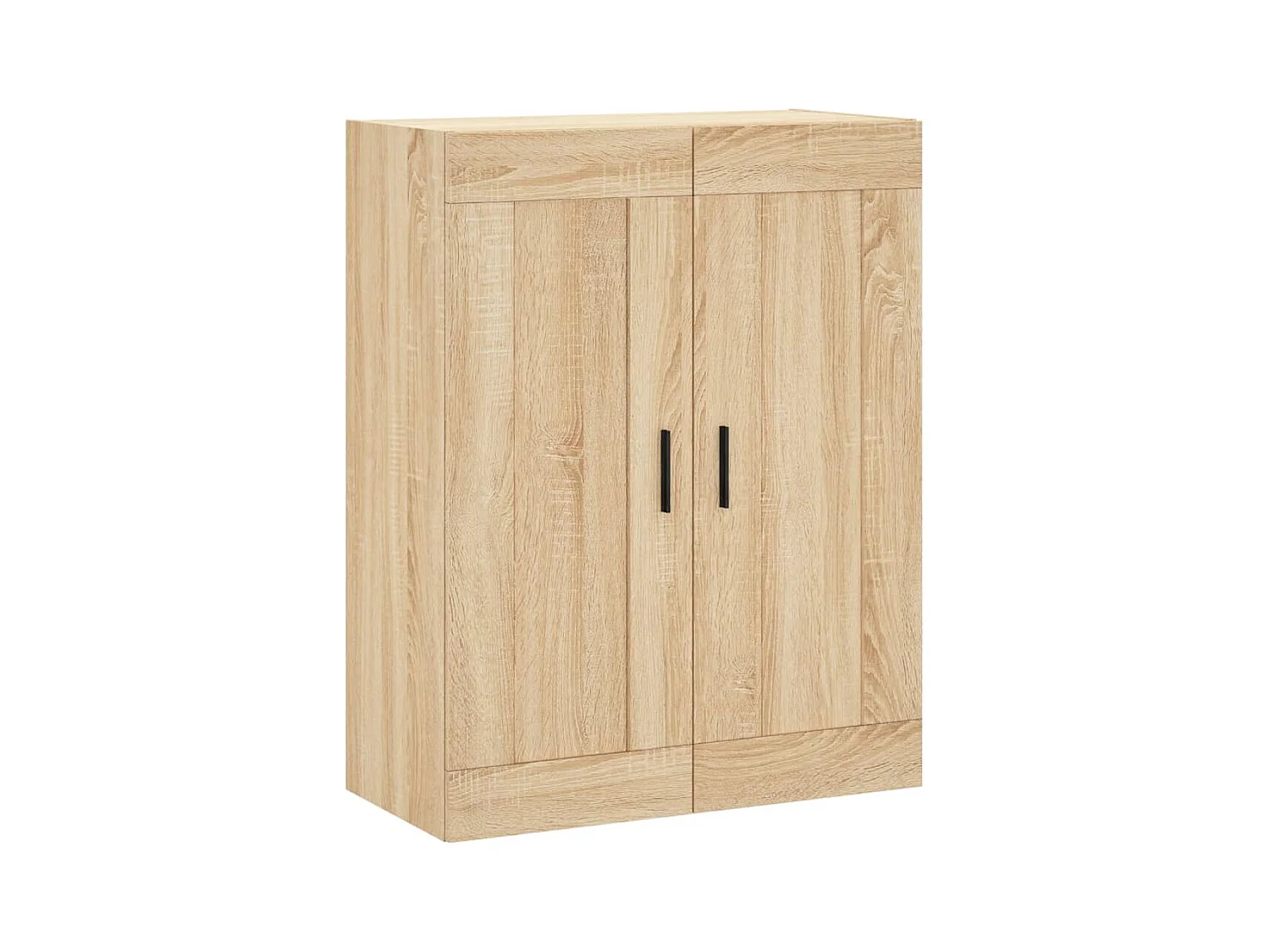 Aparador alto madera contrachapada color roble 69,5x34x180 cm