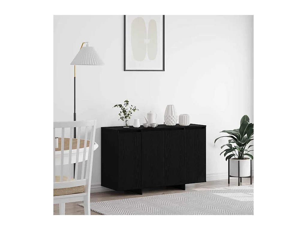 Buffet Chêne noir 120 x 41 x 75 cm Bois d'ingénierie