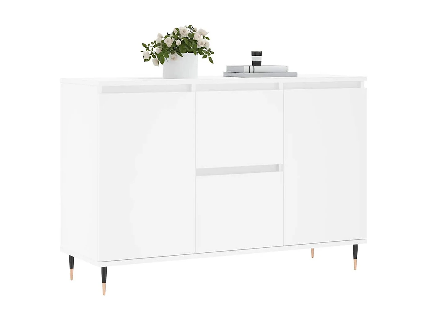 Buffet blanc 101,5x35x70 cm bois d'ingénierie