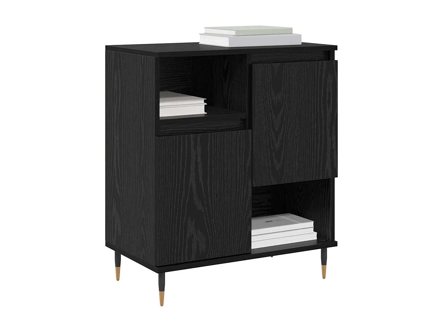 Buffet Chêne noir 60 x 35 x 70 cm Bois d'ingénierie