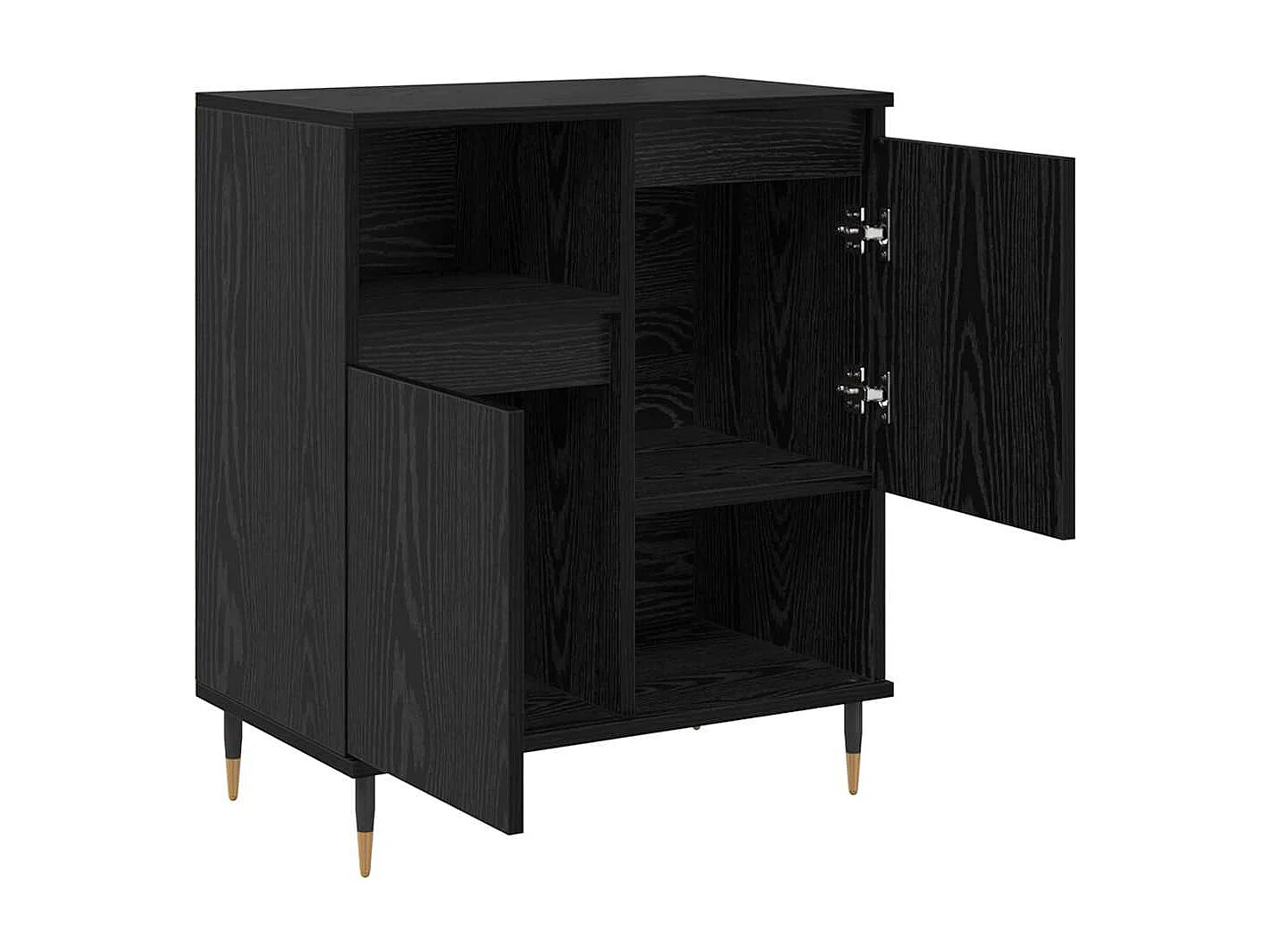 Buffet Chêne noir 60 x 35 x 70 cm Bois d'ingénierie