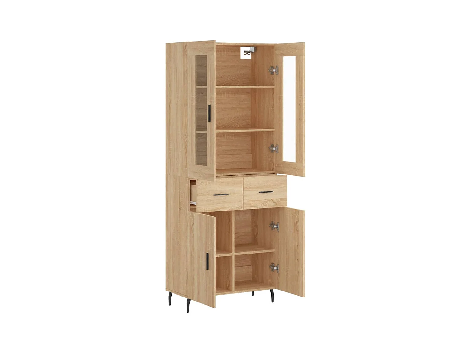 Armário alto 69,5x34x180 cm derivados de madeira cor sonoma