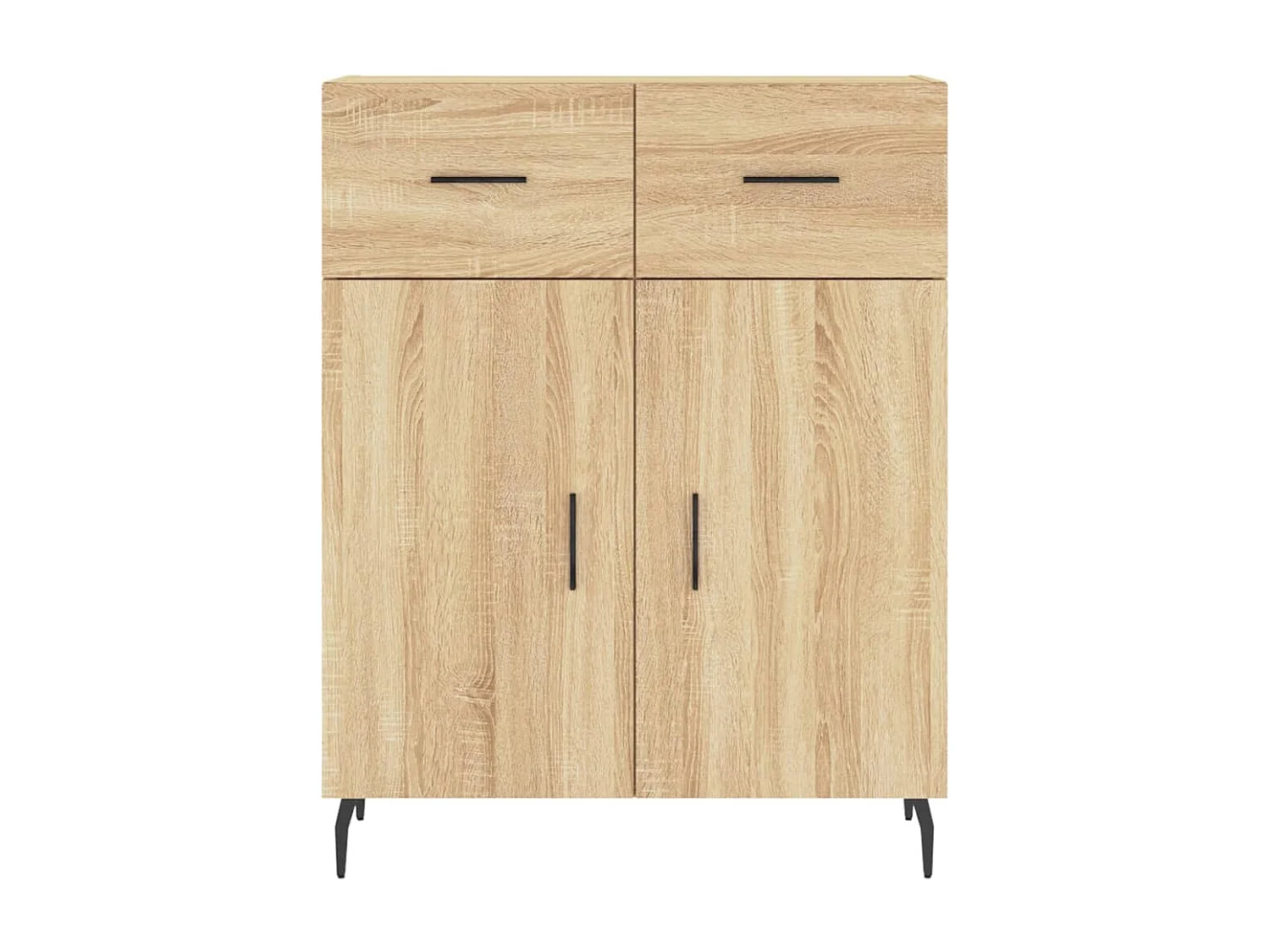 Aparador alto madera contrachapada color roble 69,5x34x180 cm