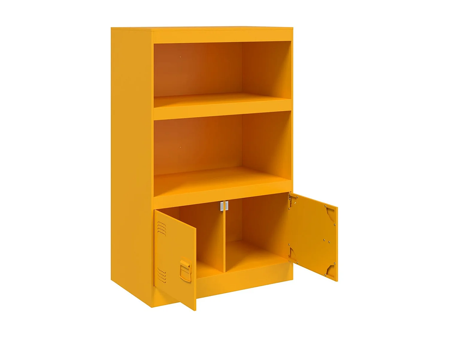 Buffet jaune moutarde 67x39x107 cm acier