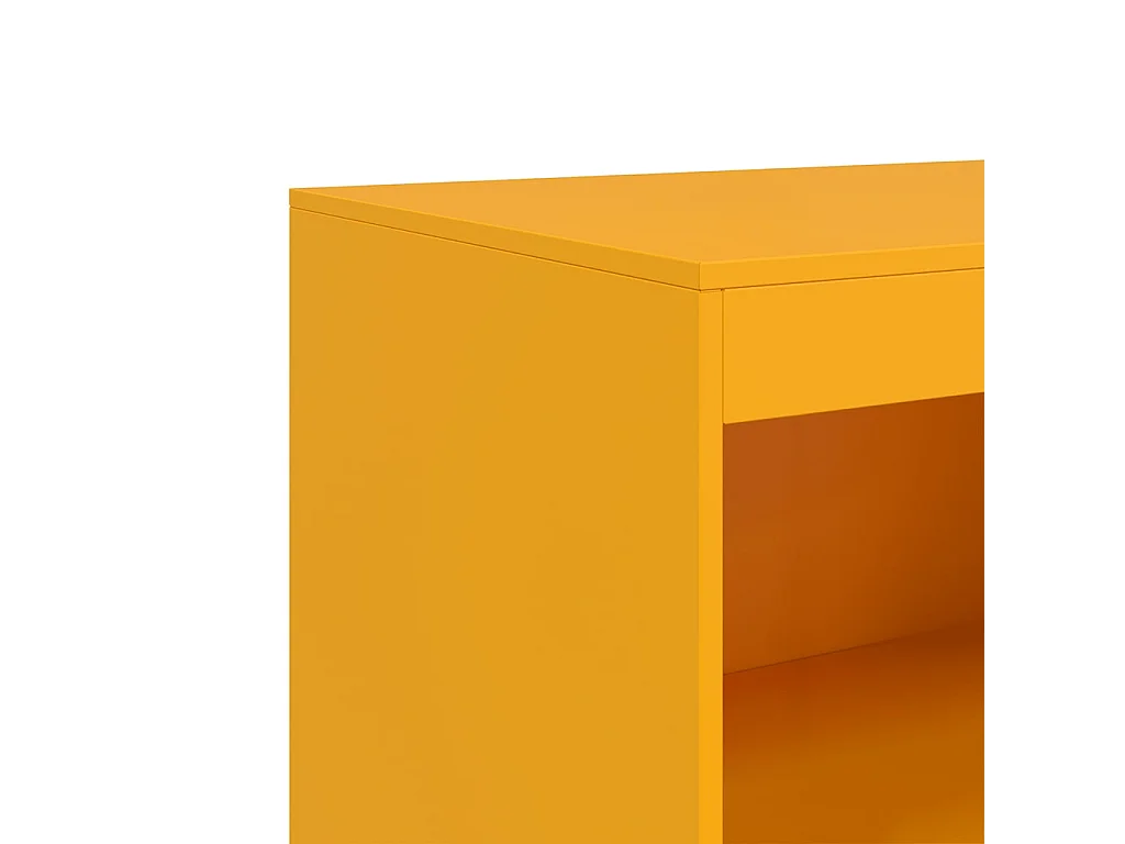 Buffet jaune moutarde 67x39x107 cm acier