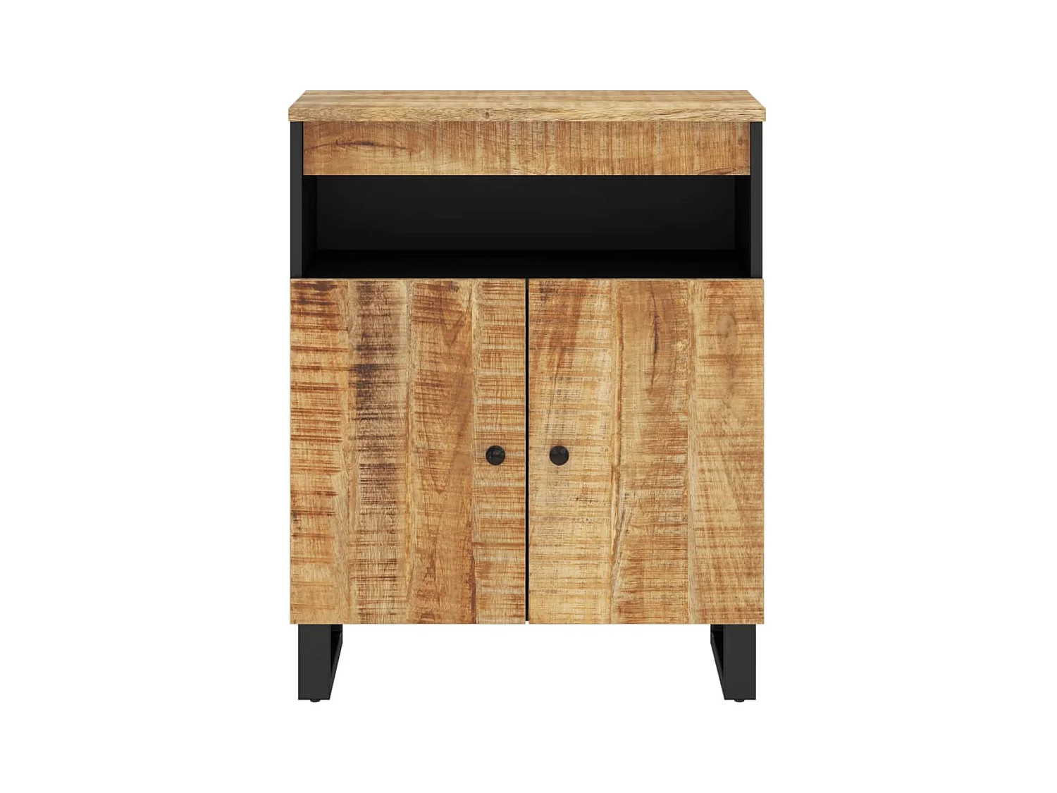 Buffet avec 2 portes 60x33x75 cm bois massif de manguier