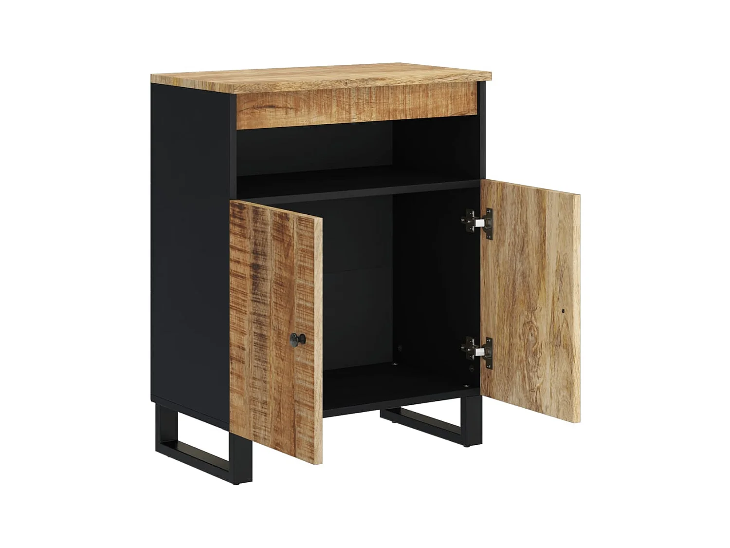 Buffet avec 2 portes 60x33x75 cm bois massif de manguier