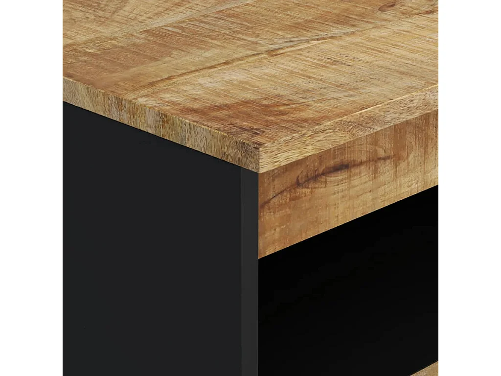 Buffet avec 2 portes 60x33x75 cm bois massif de manguier