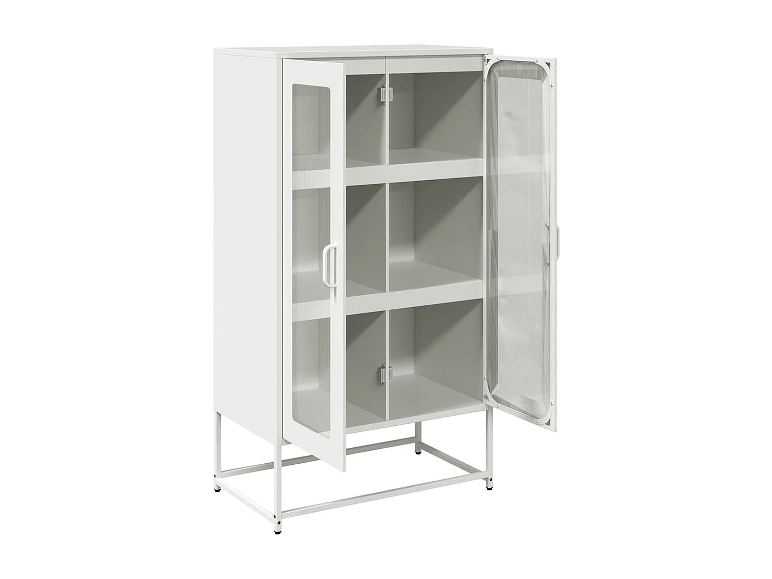 Buffet haut blanc 68x39x123 cm acier