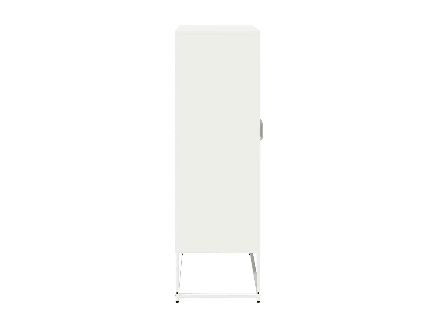 Buffet haut blanc 68x39x123 cm acier