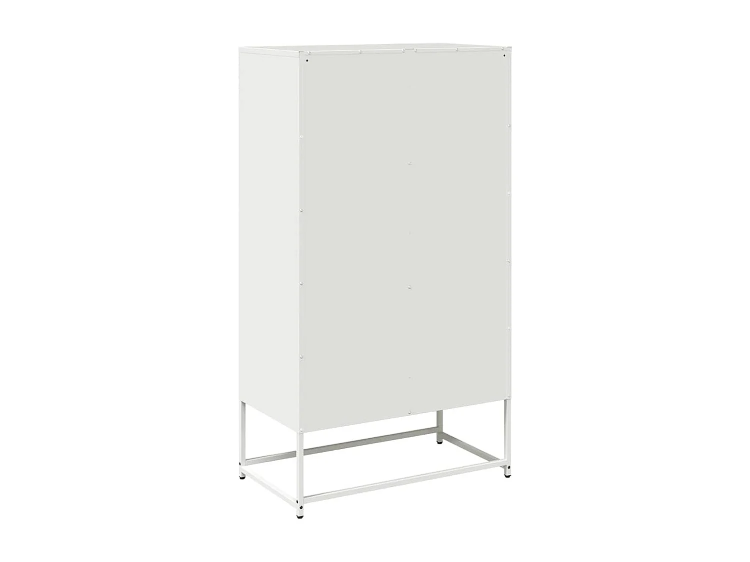 Buffet haut blanc 68x39x123 cm acier