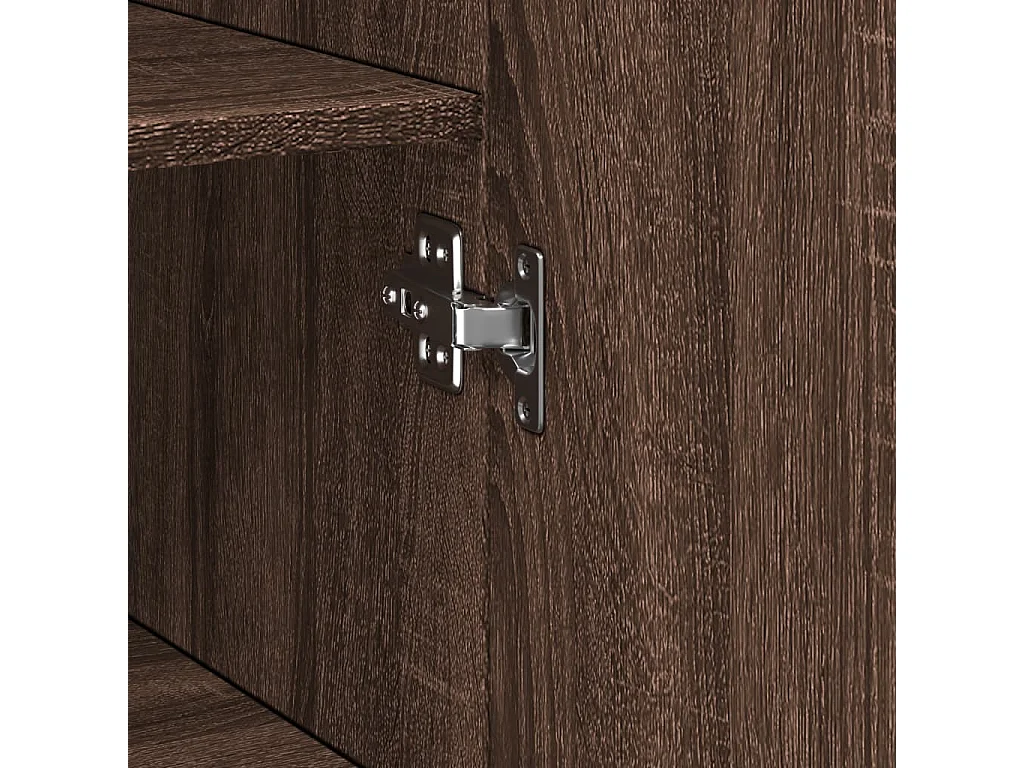 Buffet haut chêne marron 30x42,5x185 cm bois d'ingénierie