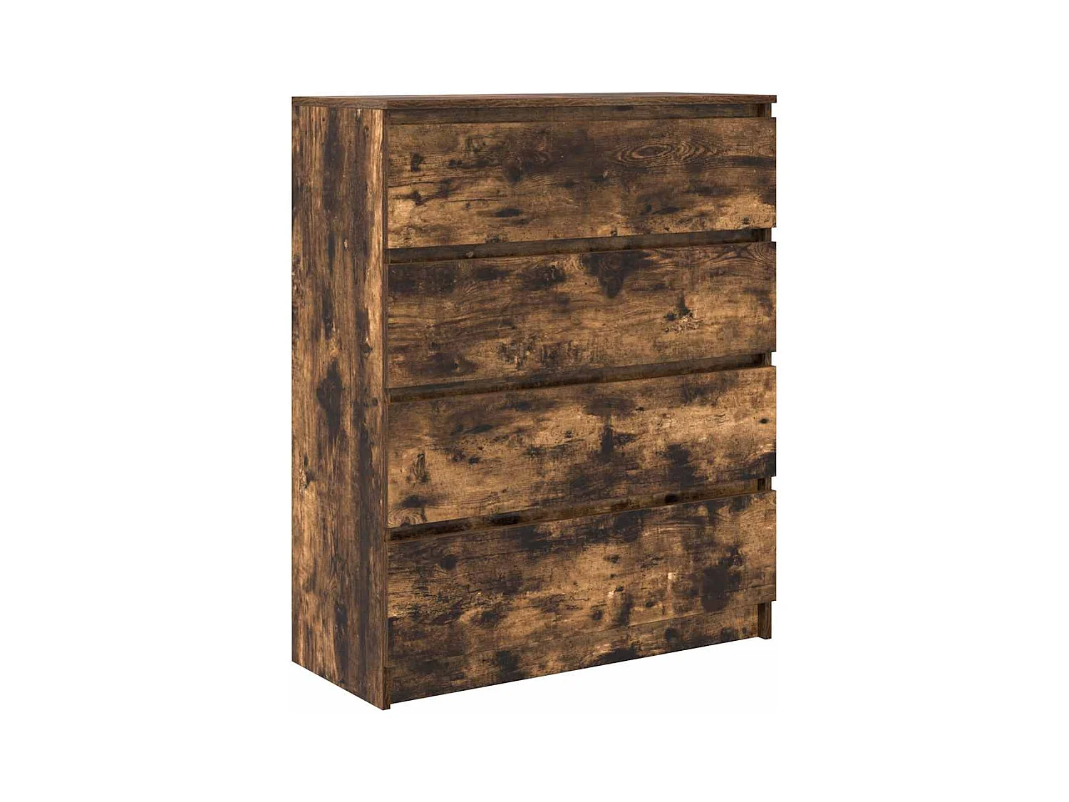 Buffet chêne fumé 80x35x99 cm bois d'ingénierie