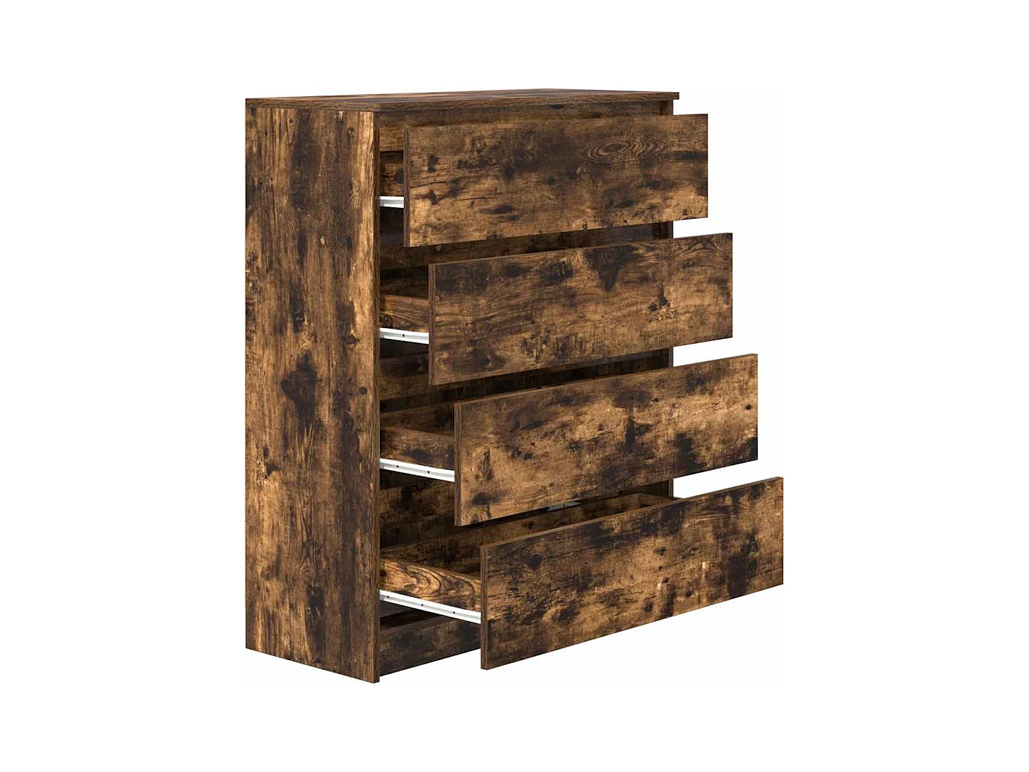 Buffet chêne fumé 80x35x99 cm bois d'ingénierie