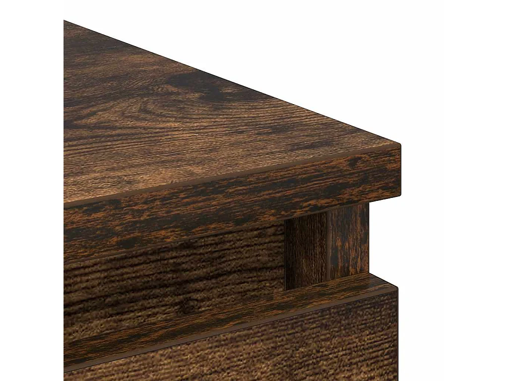 Buffet chêne fumé 80x35x99 cm bois d'ingénierie