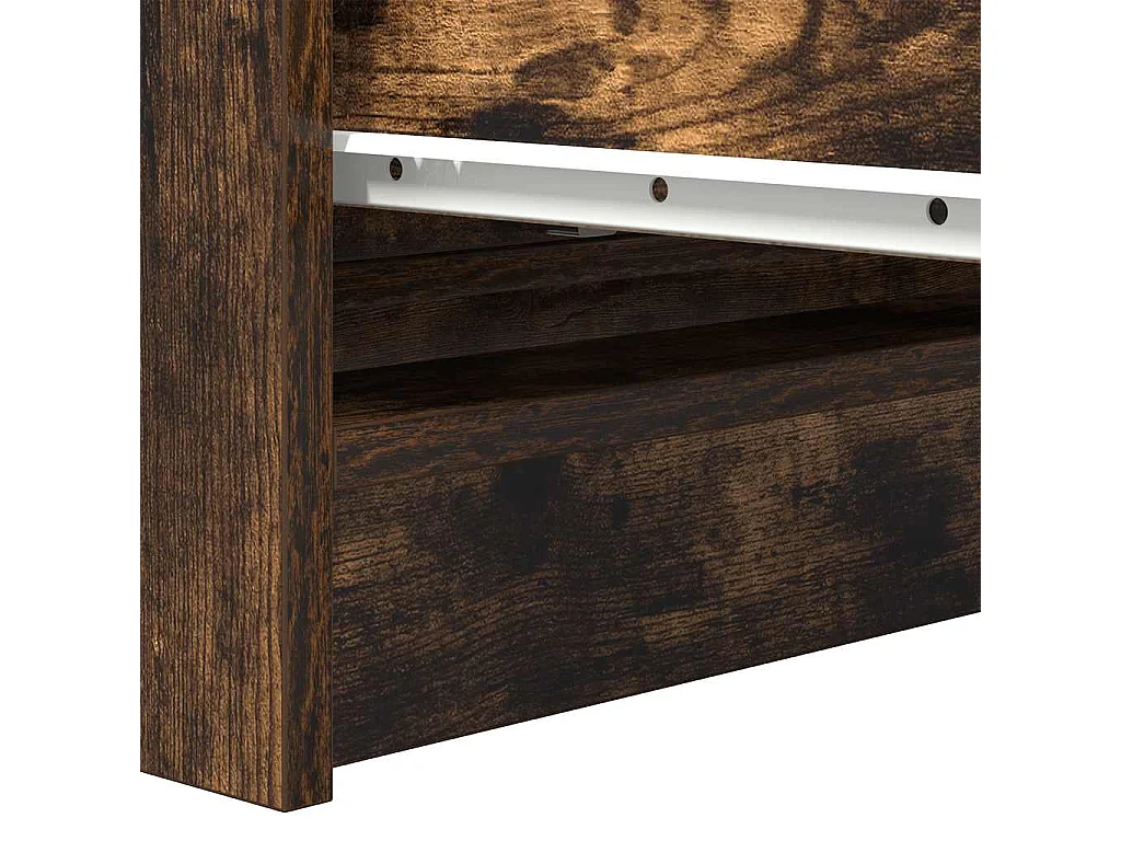 Buffet chêne fumé 80x35x99 cm bois d'ingénierie