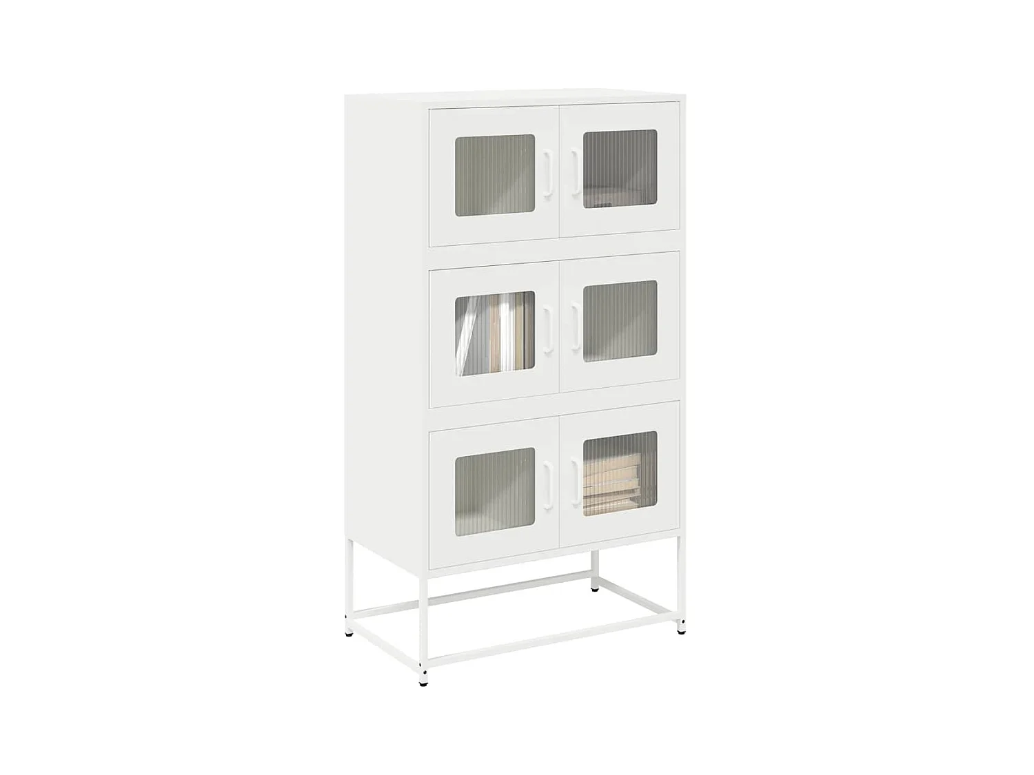 Buffet haut blanc 68x39x123 cm acier