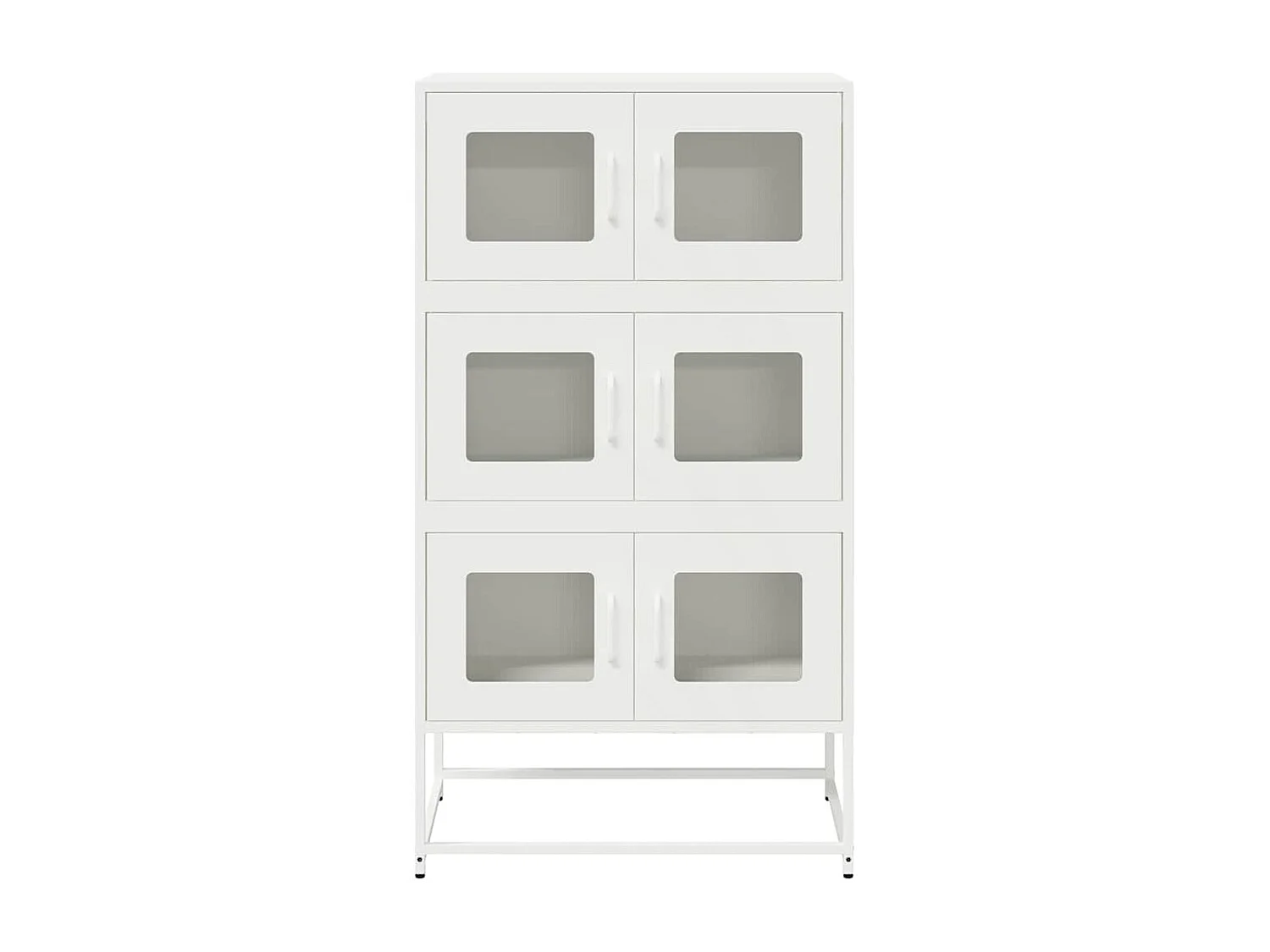 Buffet haut blanc 68x39x123 cm acier