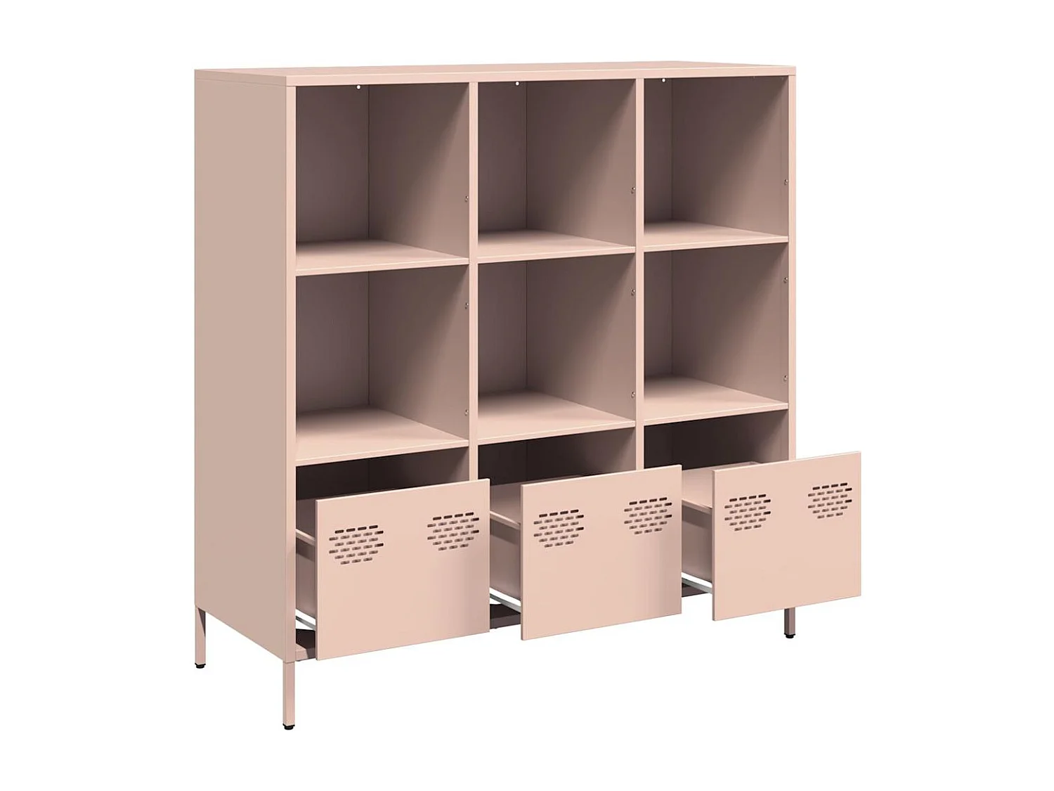 Buffet haut rose 101,5x39x103,5 cm acier