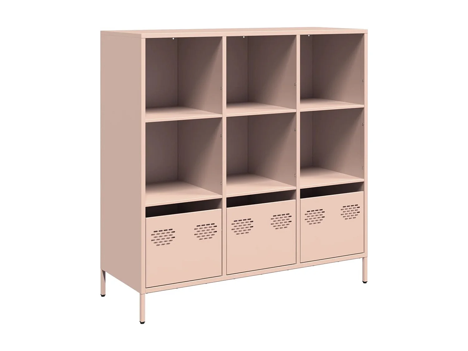 Buffet haut rose 101,5x39x103,5 cm acier