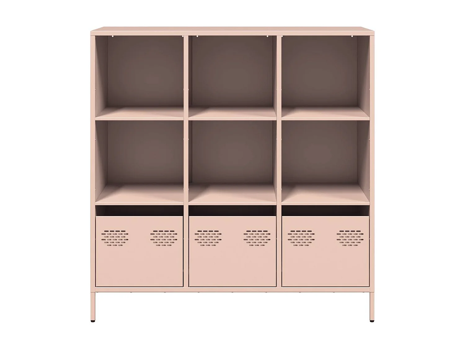 Buffet haut rose 101,5x39x103,5 cm acier