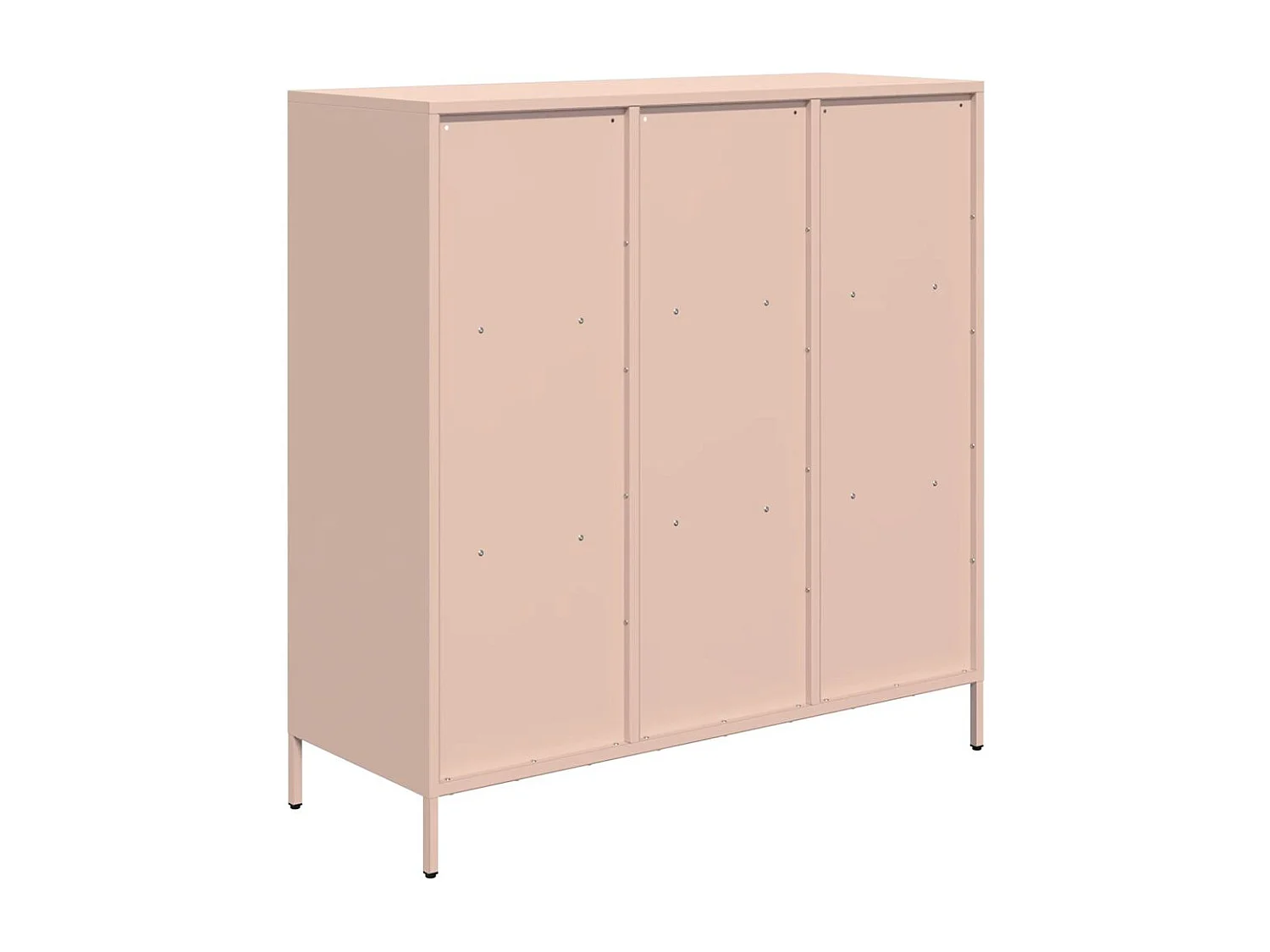 Buffet haut rose 101,5x39x103,5 cm acier