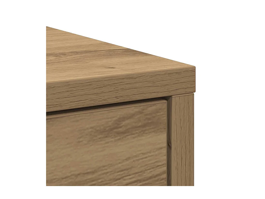 Buffet avec tiroirs et portes chêne artisanal 73x31x90 cm