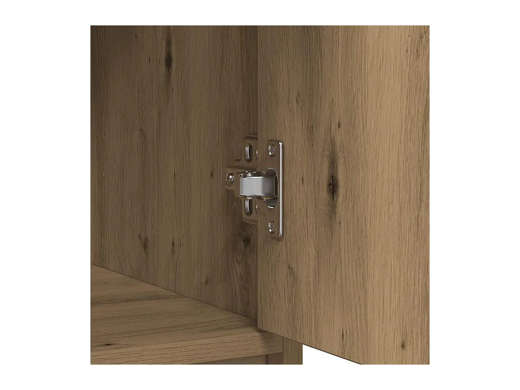 Buffet avec tiroirs et portes chêne artisanal 73x31x90 cm