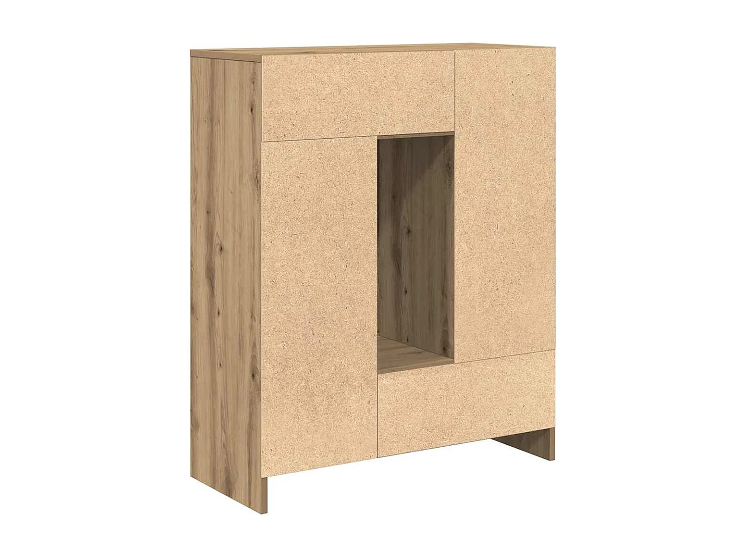 Aparador com gavetas e portas 73x31x90 cm carvalho artesanal