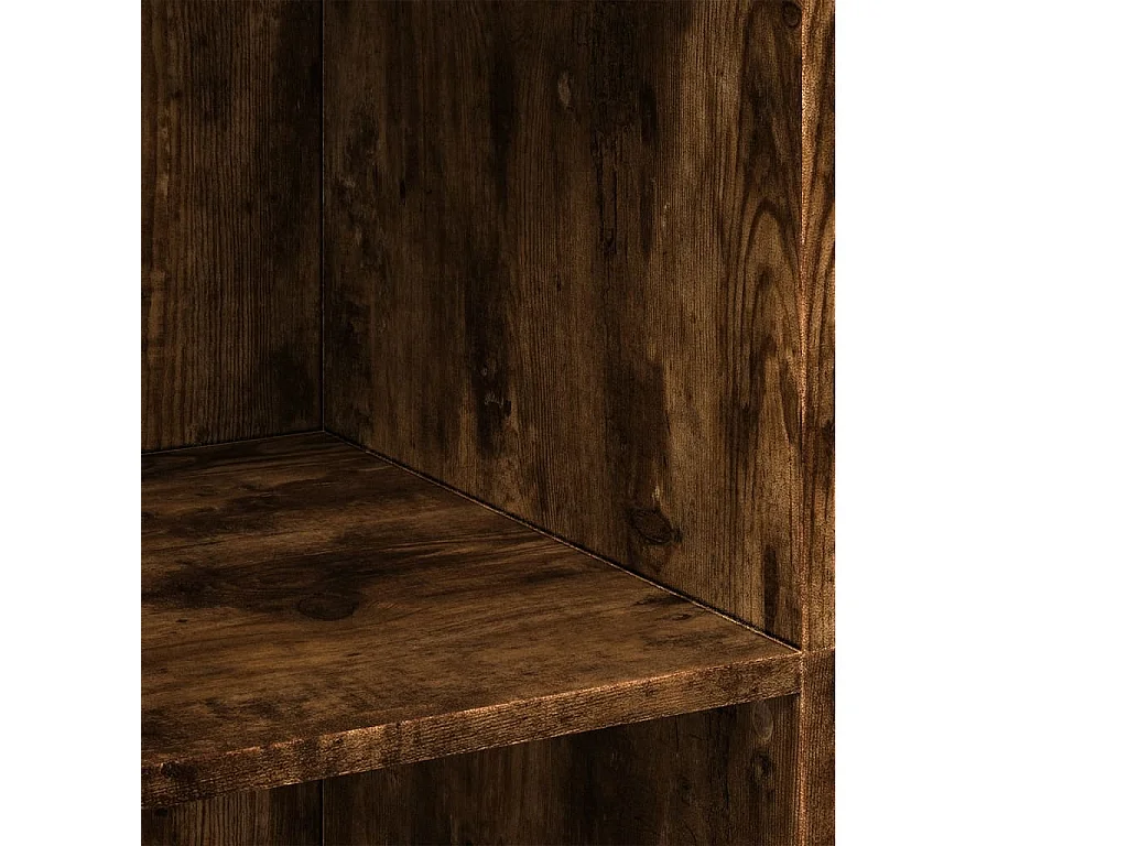 Buffet haut chêne fumé 70x41x124 cm bois d'ingénierie