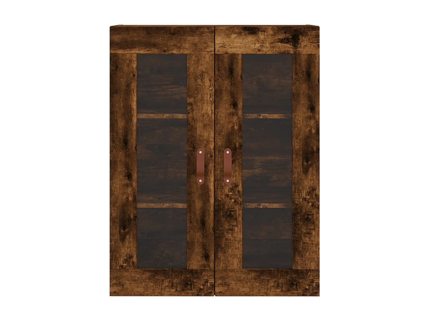 Aparador alto madera contrachapada roble ahumado 69,5x34x180 cm