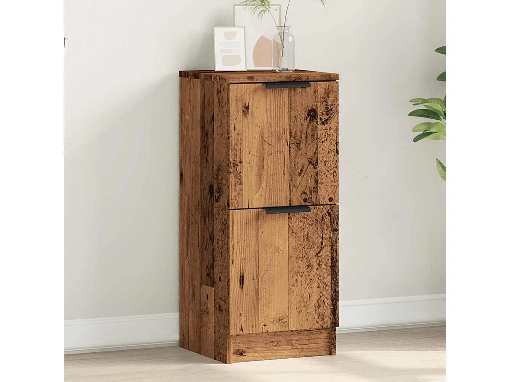 Buffet vieux bois 30x30x70 cm bois d'ingénierie