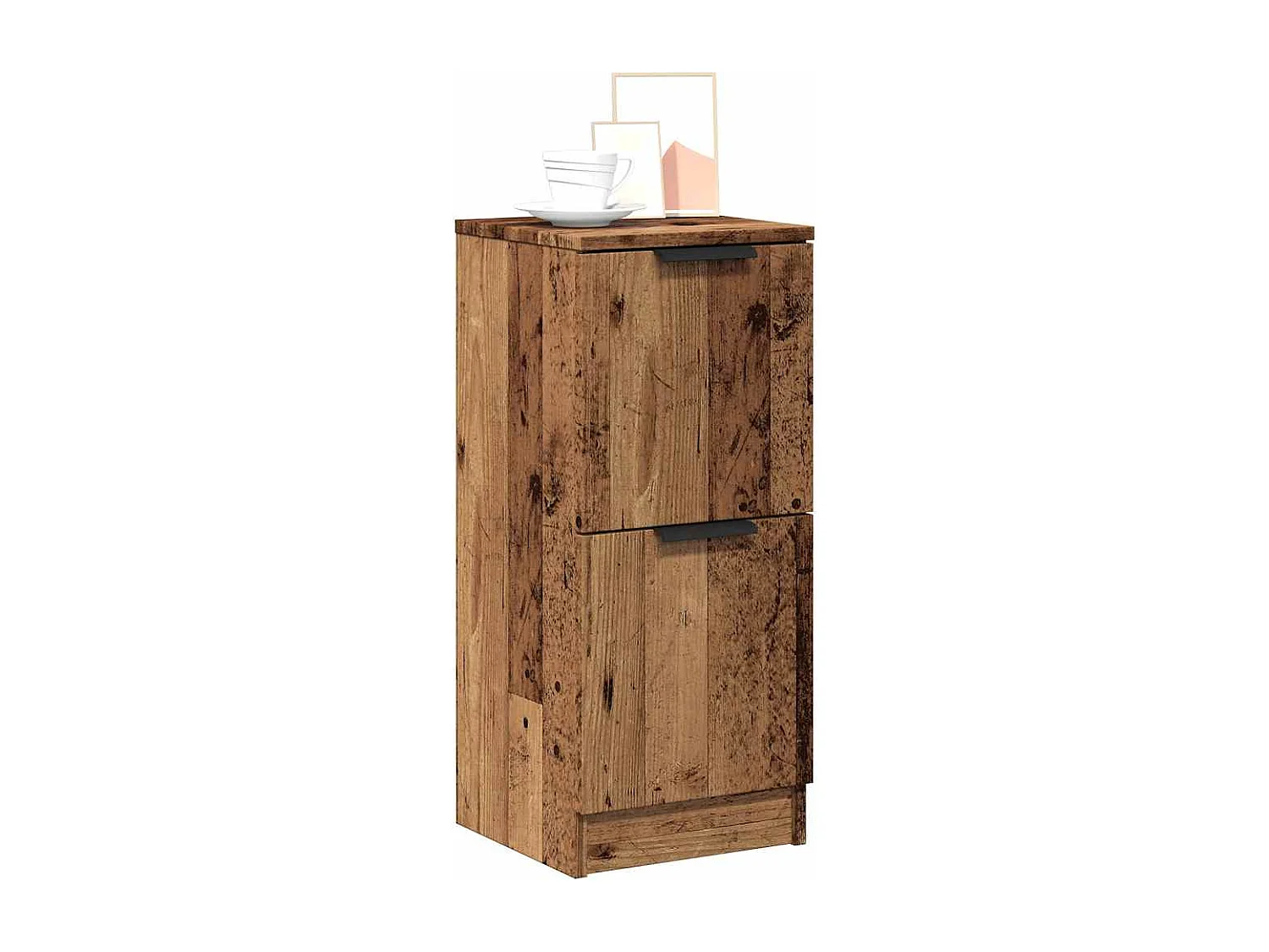 Buffet vieux bois 30x30x70 cm bois d'ingénierie