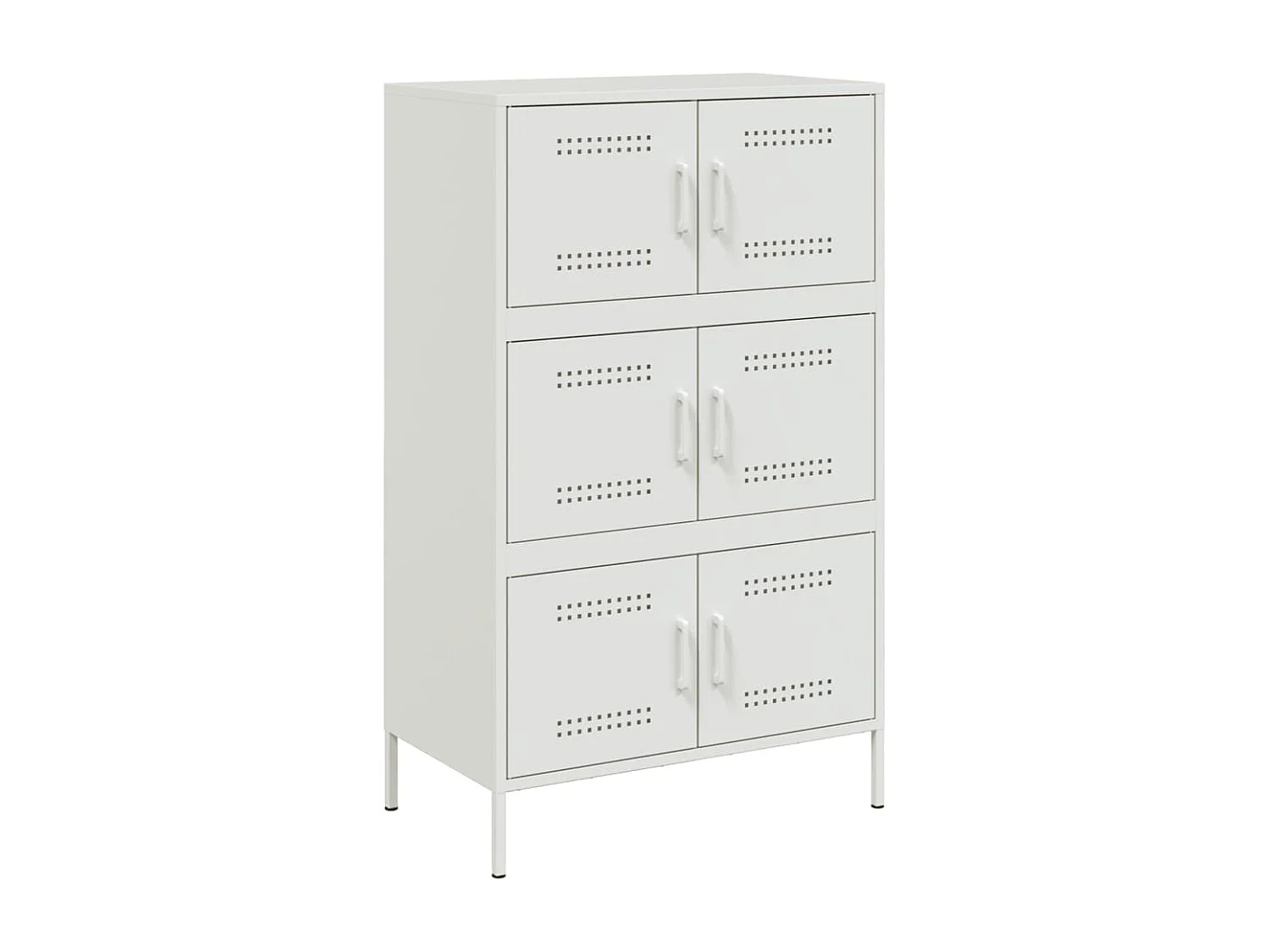 Buffet haut blanc 68x39x113 cm acier