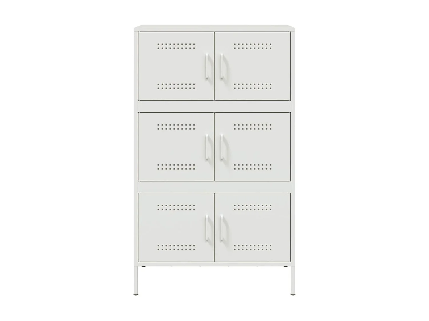 Buffet haut blanc 68x39x113 cm acier