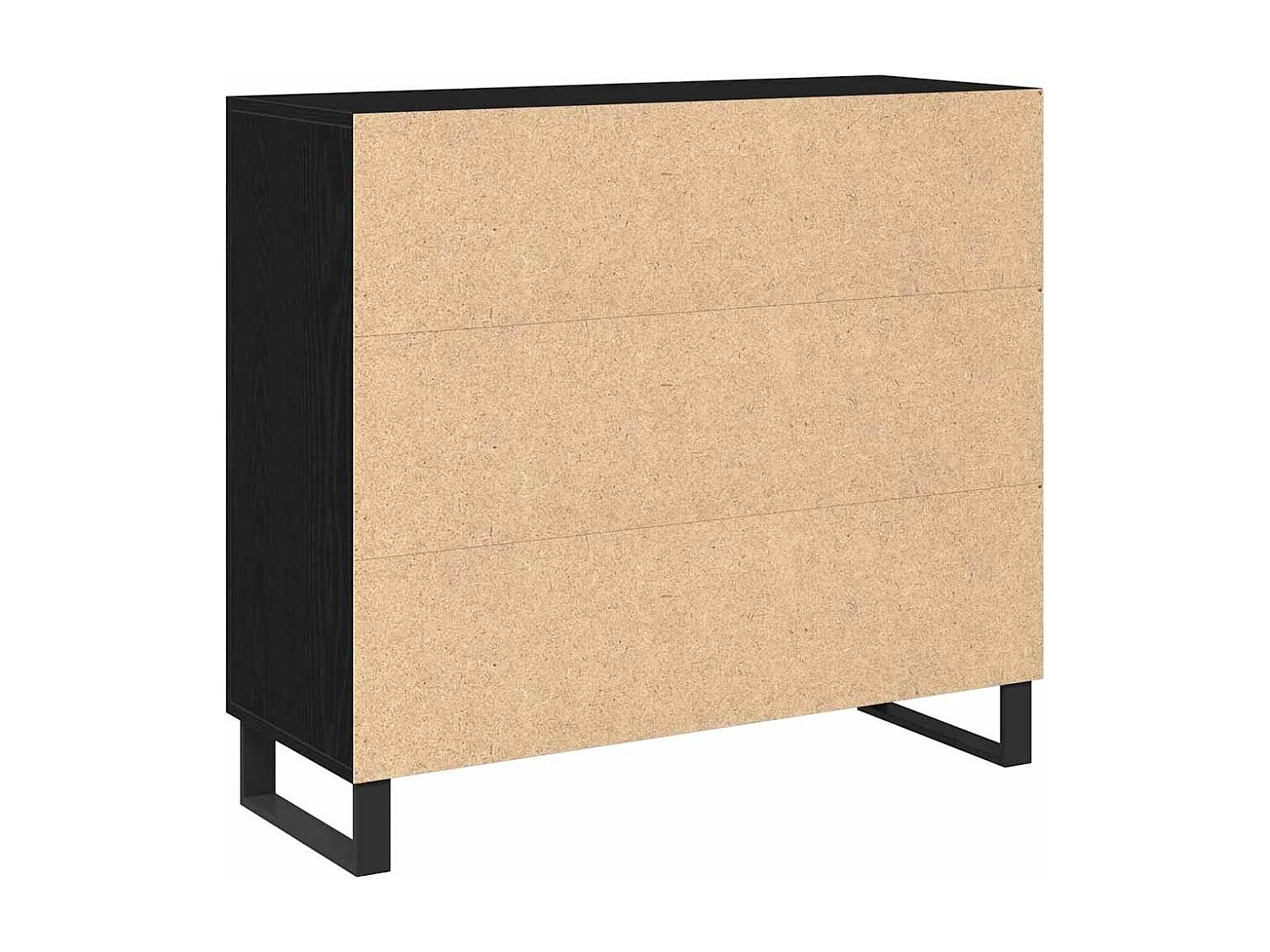 Buffet Chêne noir 90 x 34 x 80 cm Bois d'ingénierie