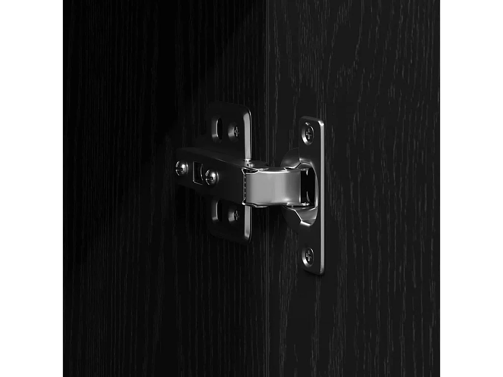 Buffet Chêne noir 90 x 34 x 80 cm Bois d'ingénierie