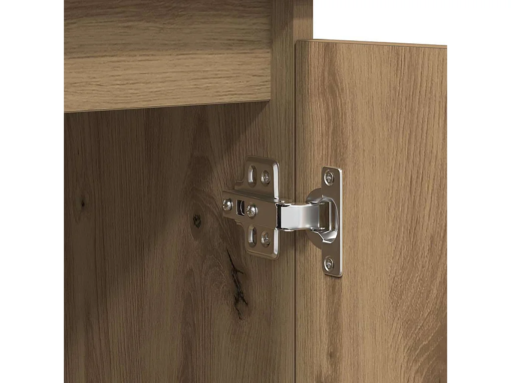 Buffet tiroirs chêne artisanal 100,5x35x98,5 cm bois ingénierie