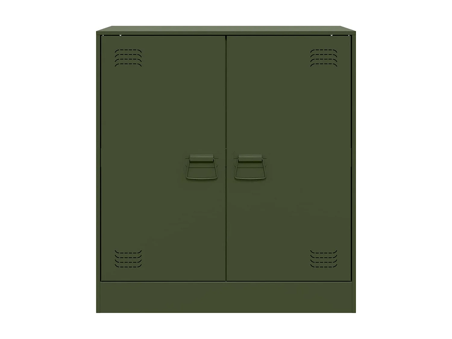 Aparador de acero verde oliva 67x39x73 cm