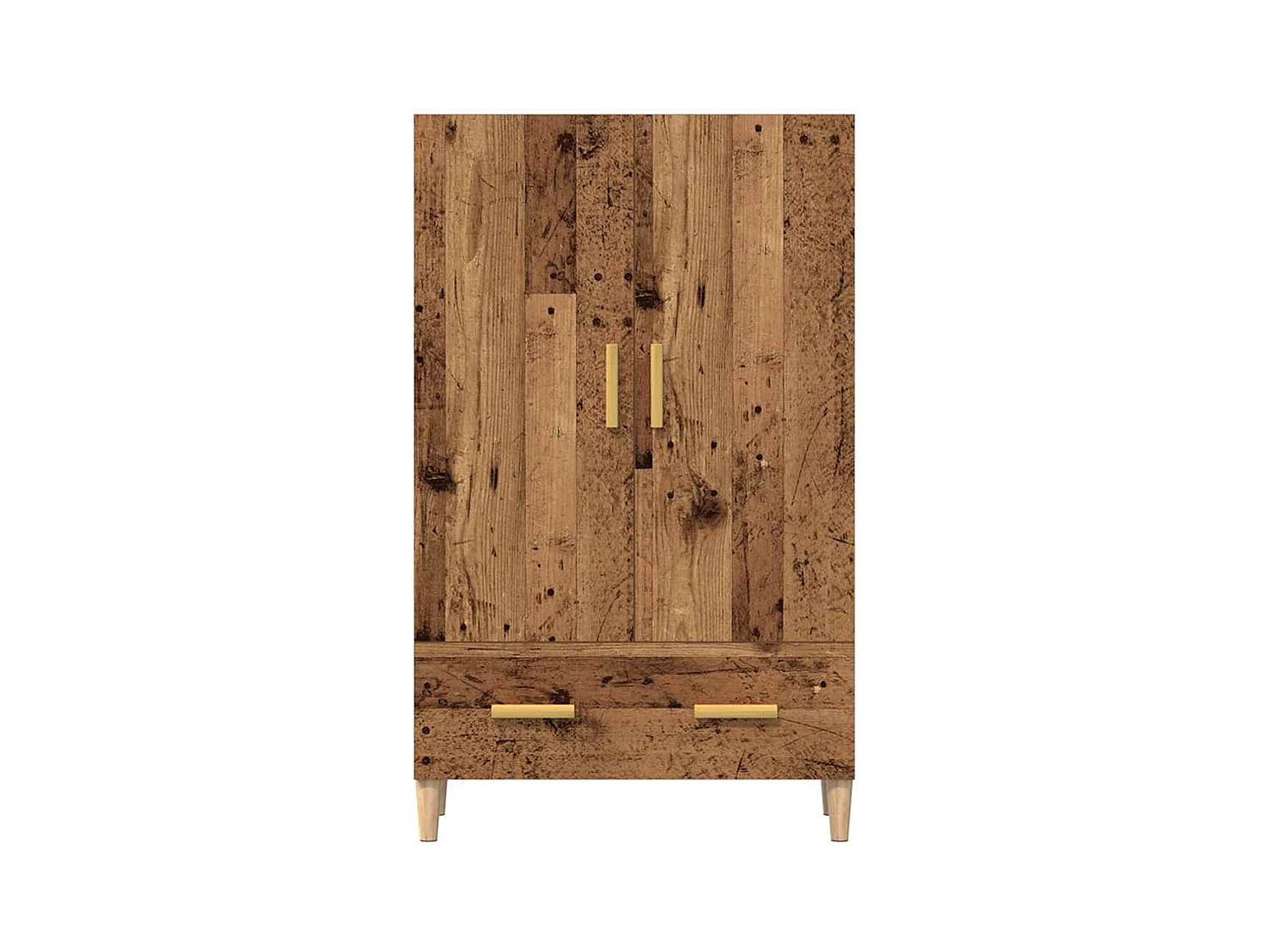 Buffet haut vieux bois 70x31x115 cm bois d'ingénierie