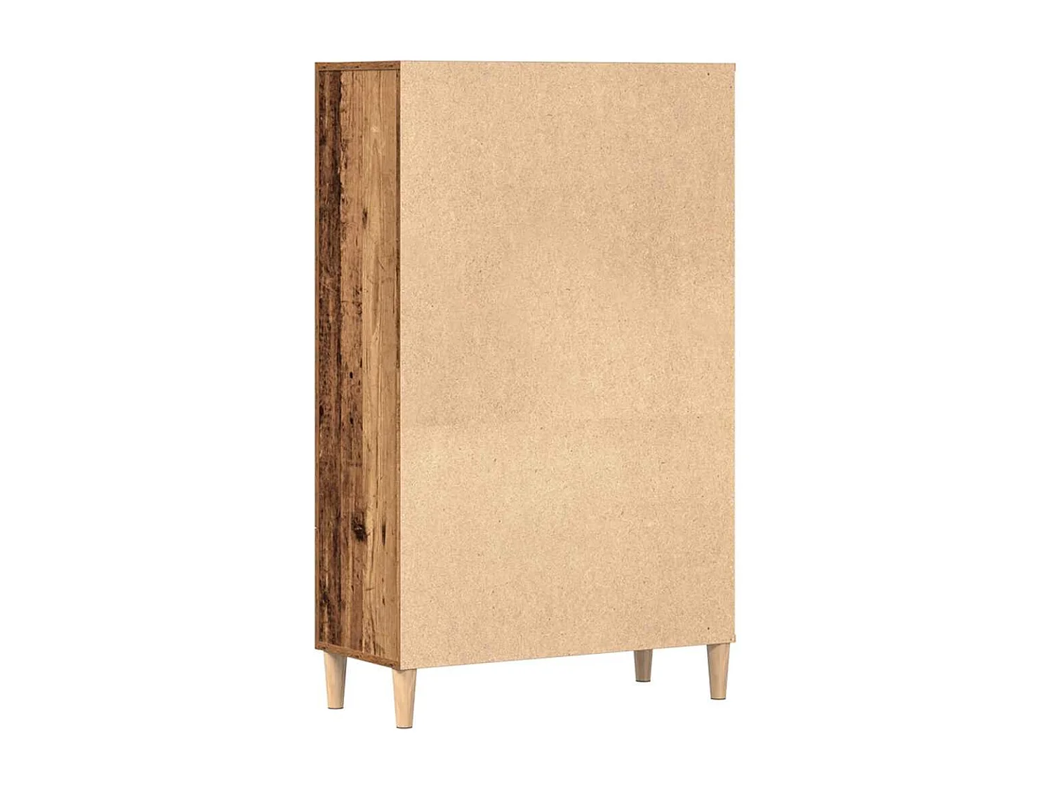 Buffet haut vieux bois 70x31x115 cm bois d'ingénierie