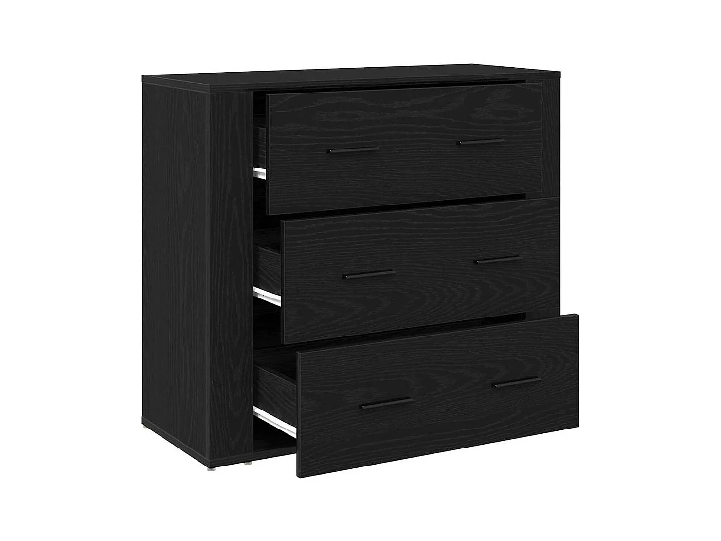 Buffet en chêne noir avec tiroir Chêne noir 80 x 33 x 70 cm