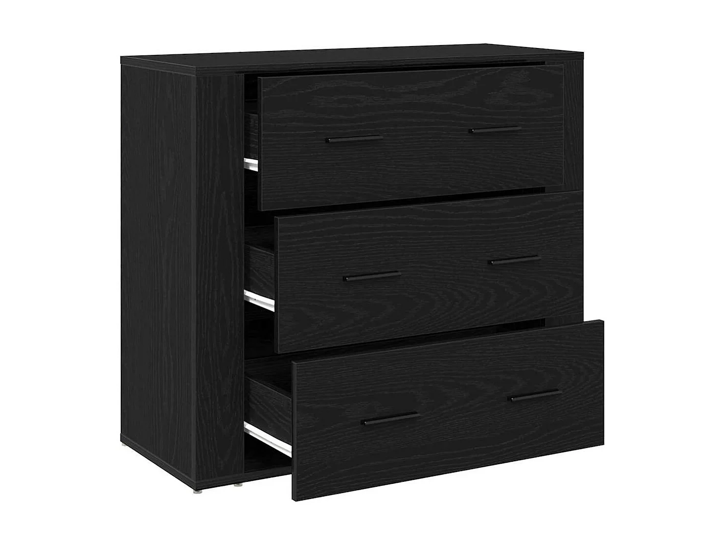 Buffet en chêne noir avec tiroir Chêne noir 80 x 33 x 70 cm